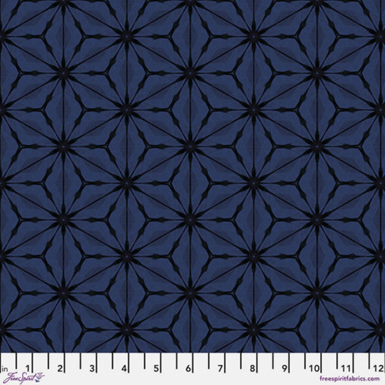 Fabric FreeSpirit Nocturnal Bloom Kaleidoscope by the Quarter Yard PWWR055.NOCTURNAL